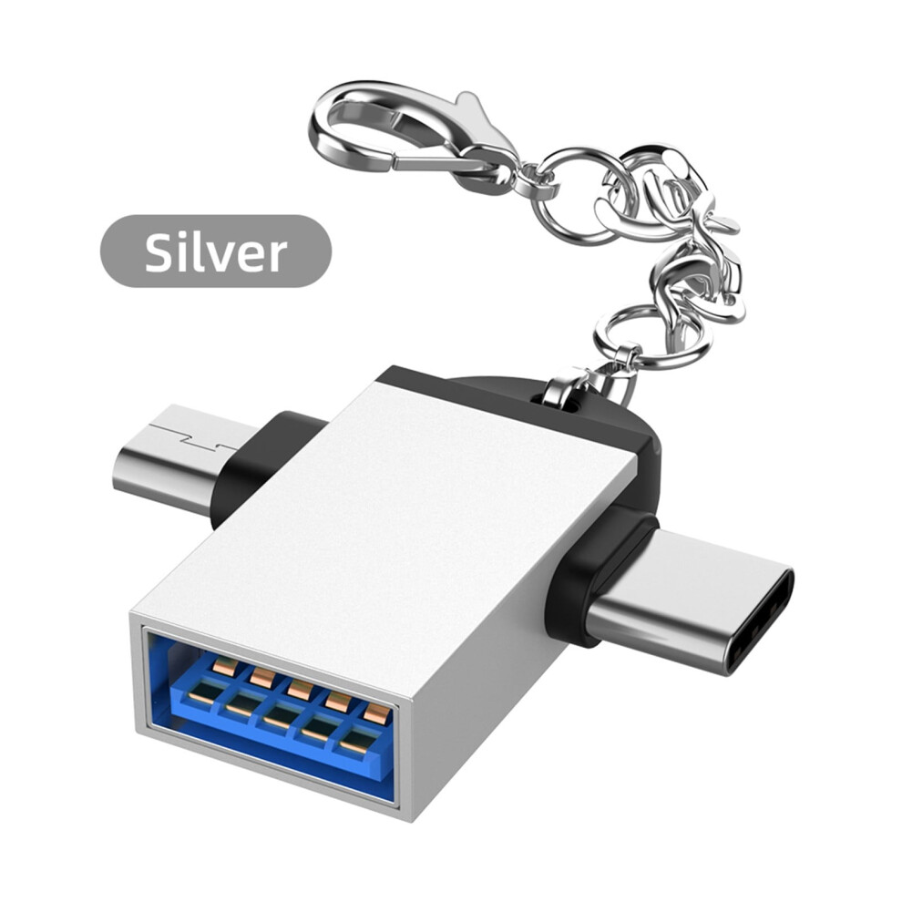 2 In 1 Otg Converter Usb 3.0 To Micro Usb And Type C Adapter For Phone Or Tablet 9329345342080