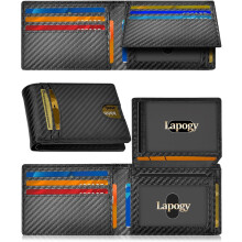 RFID Blocking Slim Leather Bifold Wallet for Men – Valentine's, Father's Day, Birthday Gift for Him, Husband, Boyfriend, Dad – Compatible