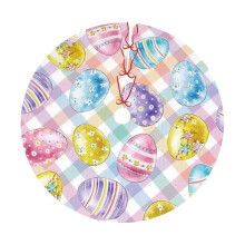 Easter Eggs Rabbit Tree Skirt Xmas Tree Mat Christmas Tree Ornaments Decorations Holiday Party Indoor Outdoor 36"