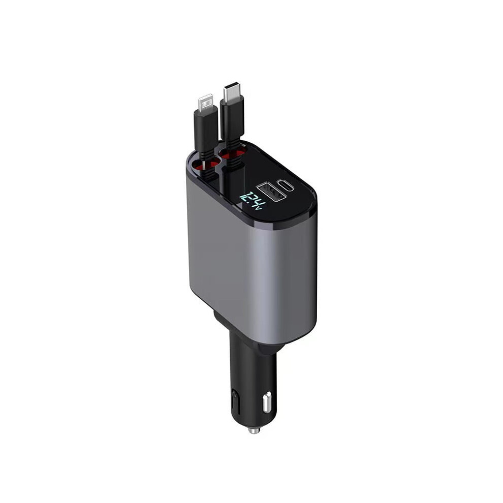 Upgraded 4-In-1 Retractable Car Charger, 2.6Ft Usb-C Cable, Compatible With Apple Car Charger Adapter, Iphone 16Â11, Galaxy, Pixel 9402001259295