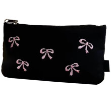 Pencil Case, Large Capacity Pencil Pouch Cute Bow Pen Bag Stationery Organizer Makeup Bag Aesthetic Pencil Bag for Office Supplies