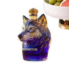 Carafe à vin ornée d'une statuette à tête de chien 1L