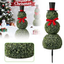Décoration de jardin festive : bonhomme de neige à planter, ornement de jardin avec support pour les fêtes de fin d'année 2026.