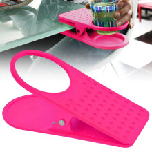 Soporte para tazas de escritorio con clip – Colgador de plástico portátil para tazas en el borde del escritorio, compatible con la mayoría de