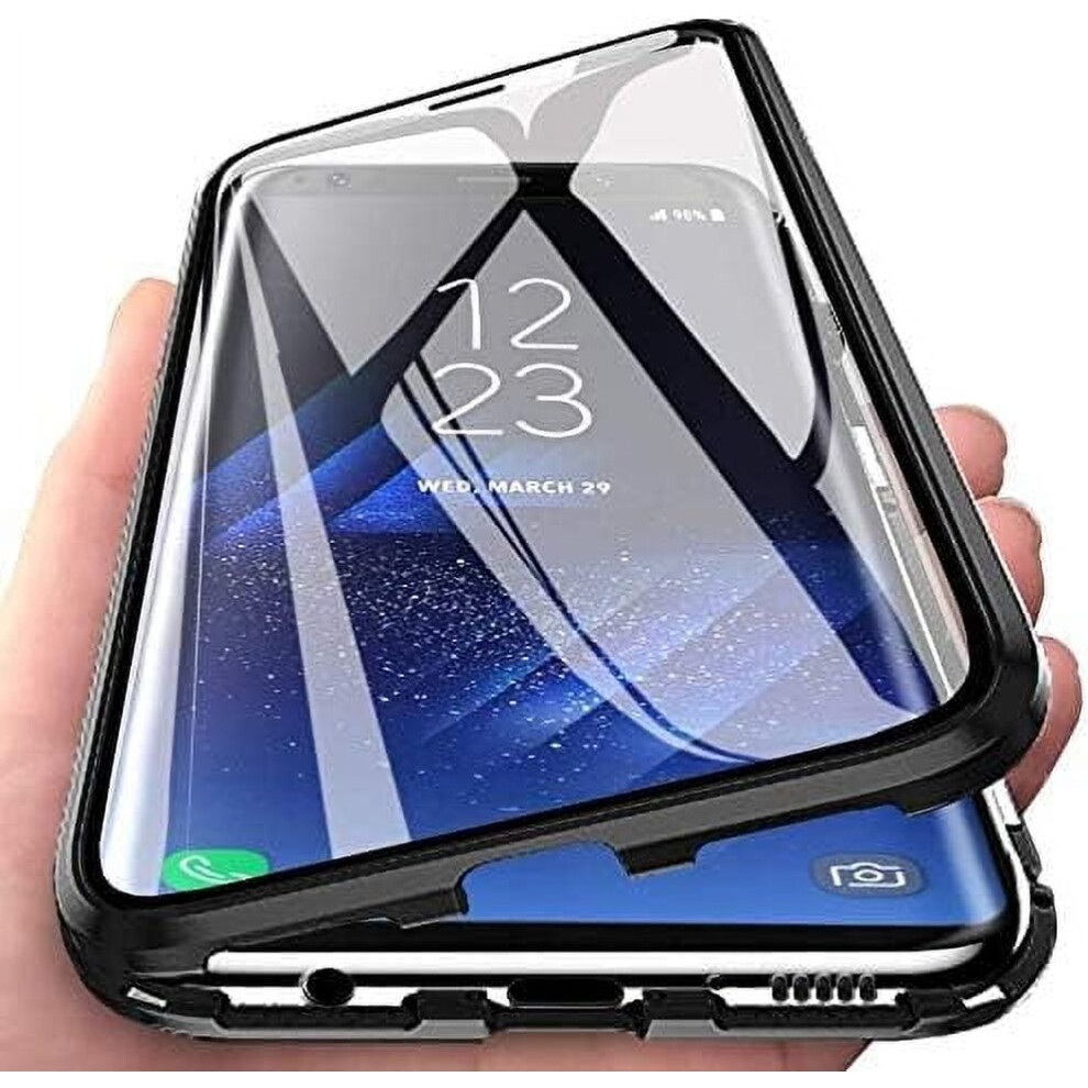 Clear Magnet-Absorption Case With Built-In Screen Protector For Compatible With Samsung Galaxy S24 Plus – Anti-Scratch, Black 9402001258380