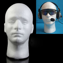 Wig Display Mannequin Head Styrofoam White