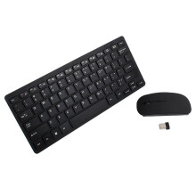 Wireless Mini Keyboard and Mouse Combo,2.4GHz RF Multimedia Set for Laptop and Desktop,Compact and Ergonomic