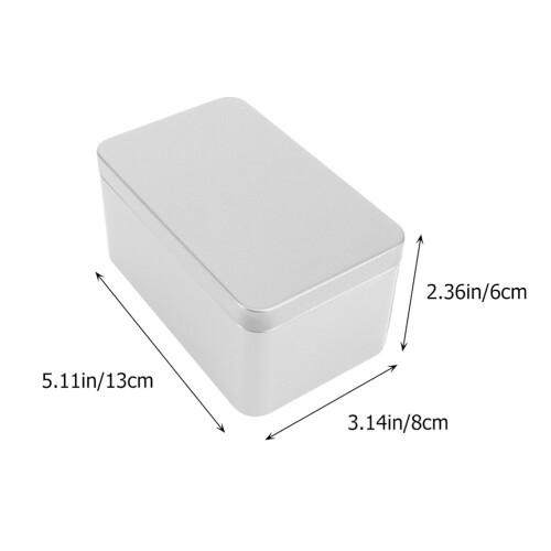 2 Unidades Caja De Té Rectangular De Hojalata Para Almacenamiento 1