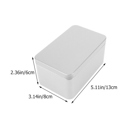 2 Unidades Caja De Té Rectangular De Hojalata Para Almacenamiento 2