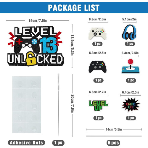Διακοσμητικό Τούρτας με Βιντεοπαιχνίδι – Level13Unlocked, Διακόσμηση για τα 13α 2