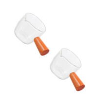 2Pièces Petit Pot À Crème Verre Transparent Verseur Parfait Pour Café