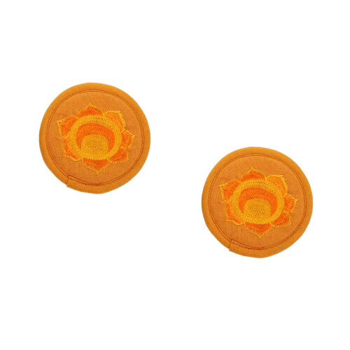 2Pièces Tapis D’accessoire Bouddhiste Orange Pour Bol Compact