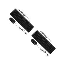 2Sets Compact Toetsenbord En Set USB Gaming ABS Zwart