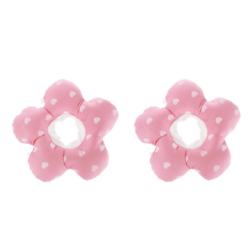 2Pièces Collier Chat Post-Chirurgie Rose En Coton PP Respirant