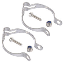2Pièces Clips Fixation Câbles En Acier Argent Usage Durable