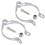 2Pièces Clips Fixation Câbles En Acier Argent Usage Durable 1
