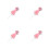 4Pcs Decorative Bow Crown Number One Birthday Cake Candles Multi 1