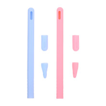 6Pcs Touch Pen Silicone Cover Durable Non-Slip Stylus Sleeve Pink Blue
