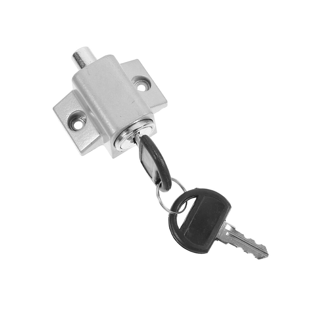 2Pcs Durable Zinc Alloy Window Sash Locks Silver Anti-Theft Home 3704256811959