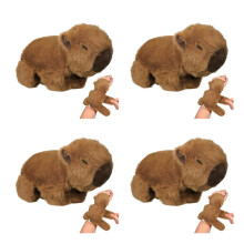 4Pièces Bracelet À Claquer Peluche Marron Pour Décorer
