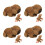 4Pièces Bracelet À Claquer Peluche Marron Pour Décorer 1