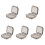 5Pcs Practical Grey Pills Case with Mirror Braces Dustproof Cover 1