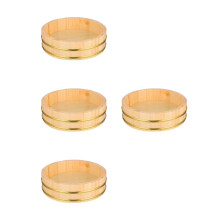 4Pcs Multi Color Wooden Sushi Buckets for Rice Mixing and Food Storage