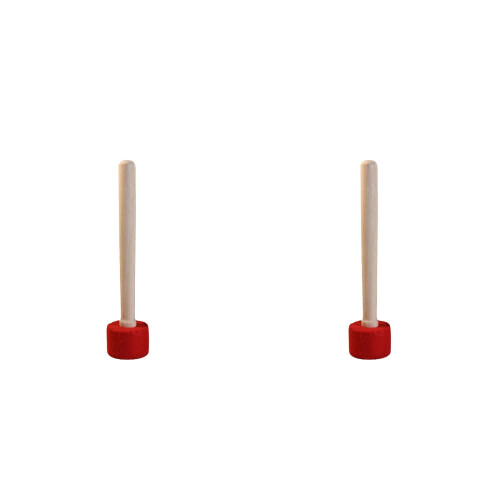 2Pièces Maillets Polyvalents En Bois Et Silicone Pour Bols Zen