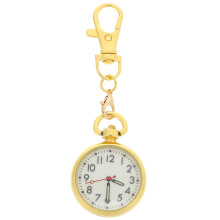 4Pcs Buckle Chest Watch Clip-on Luminous Nurse Pocket Watch Golden