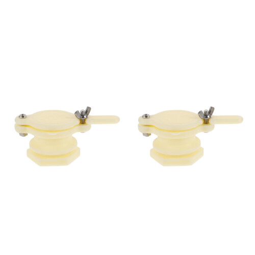 2Pcs Honey Machine Plastic Flowing Exit Tap White Beekeeper Accessory