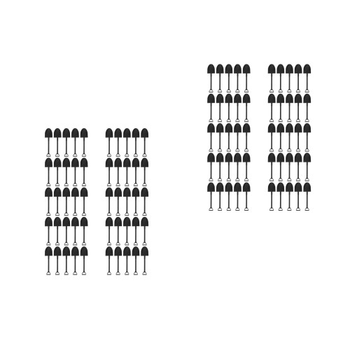 100Pcs Lightweight Black Ice Cream Multiuse