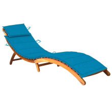 Transatlántico chaise longue tumbona cama de jardín terraza mueble de exterior con cojín de madera