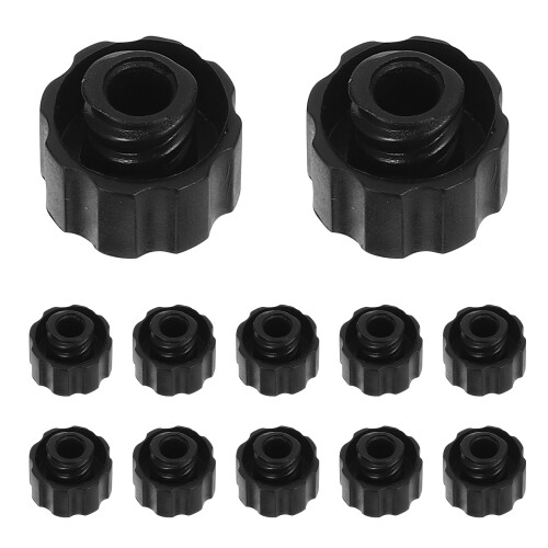 100St Luer Lock Spuitdoppen Zwart Plastic &