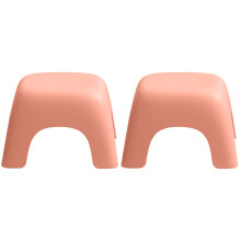 2St Roze Kinderkruk Stapelbaar Plastic Lichtgewicht Antislip Zitstoel
