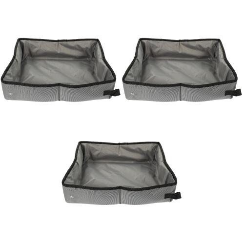 3Pièces Bac À Sable Chat Pliable Étanche Idéal Pour Extérieur 2