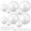 40-Pcs Craft Polystyrene Balls for Cake Decorations White Round 1.6-3.9in 5