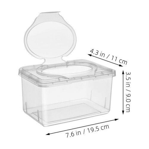 4Pcs Travel Wipes Container Portable Plastic Holder with Easy Pull Lid 1