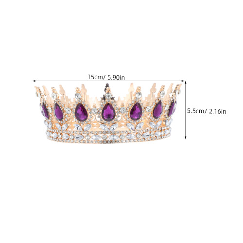 Braut Krone Golden Barock Stil Tiara Für Braut 1