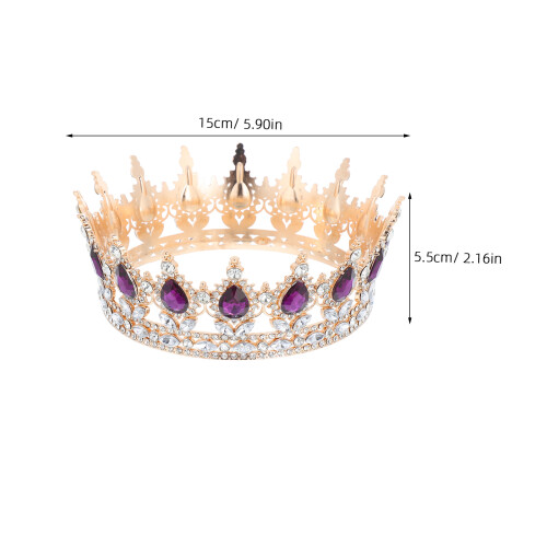 Braut Krone Golden Barock Stil Tiara Für Braut 2