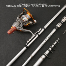 (2.1) Portable Carbon Lure Fishing Rods with Durable Smooth Ceramic Guide Ring Design for Travel Saltwater Freshwater