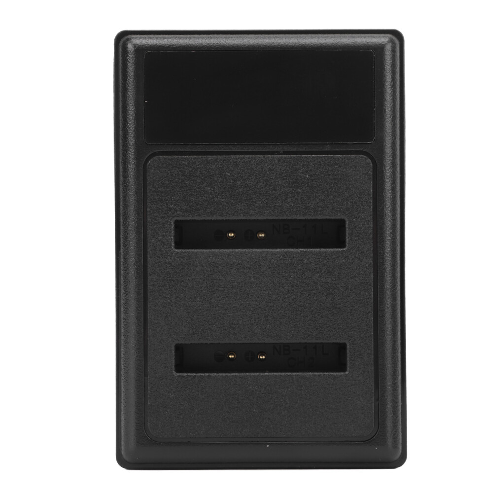Dual Slot Camera Battery Charger For Nb 11L, Lcd Display, Usb 4961387135876
