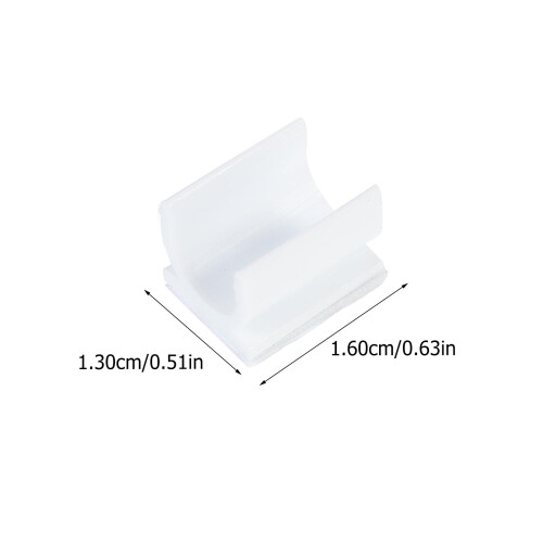 100St Adhesive Pen Buckles Plastic Clips Voor Whiteboards Wit 1