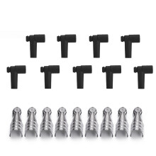 9 Pcs / Set Universal Hei Style Distributor End Wire Rubber Boots & Stainless Steel