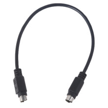 Cabo de teclado de 1 pé (30,3 cm) / 11,81 polegadas (30 cm) com 6 pinos macho para macho, compatível com PC e Linux.