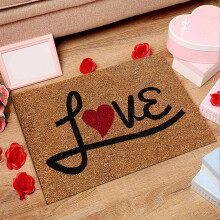 Lustige Fußmatte zum Valentinstag, 40 x 60 cm, rutschfeste Willkommensmatte für den Außenbereich, dekorativer Teppich für Zuhause, saugfähige