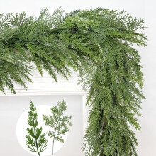 1,8 meter julgirlang i cederträ – äkta konstfuru, 25 cm bred, för öppen spis, vägg, inomhus-/utomhusdekorationer – kompatibel med 40Cedar &