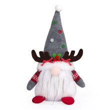 Boneca de Natal sem rosto, Gnomo de pelúcia tricotado com figura de Rudolph, Decorações de Natal artesanais, Presentes de Ano Novo e Decoração