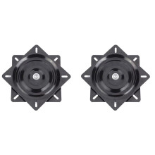Conjunto universal com 2 placas giratórias de 6 polegadas para assento de barco de pesca, rotação de 360 graus, na cor preta.