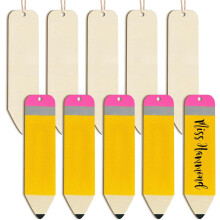 7 inch houten ornamenten om te beschilderen, zelf uitgesneden figuren voor de start van het schooljaar, als bedankje voor de leerkracht, of als