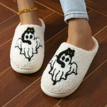 Halloween Cute Cartoon Warm Winter Slippers For And Couples Home Footwear